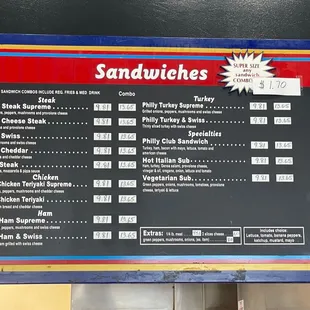 the menu