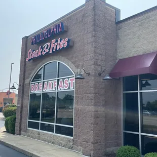 the front of the restaurant