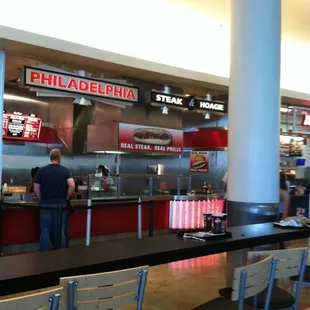 a view of the dining area