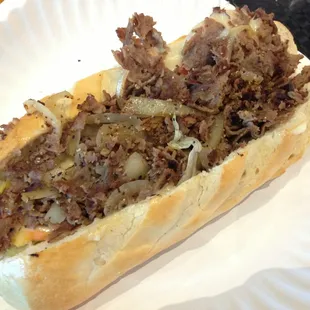 Cheesesteak with, grilled onions. -Taken with an Apple iPhone 5