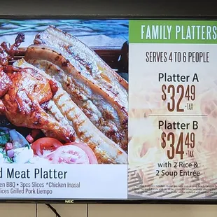 the price of a grilled meat platter
