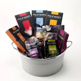 Chocolate gift basket with all our goodies