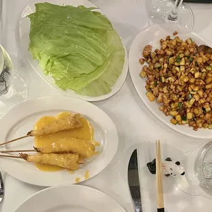 a plate of food on a table