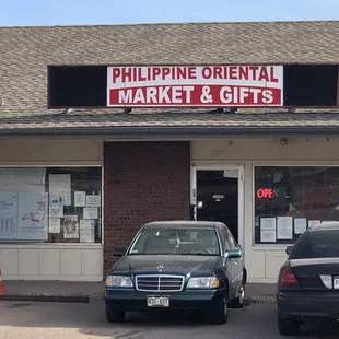 Market with a small restaurant