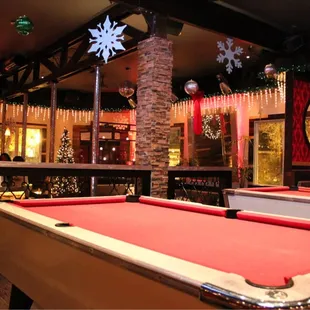 Two pool tables