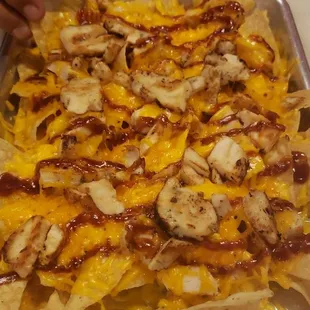 BBQ chicken nachos......