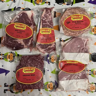 Different fresh cuts we have available in our store and online.