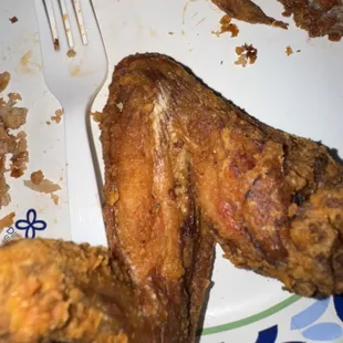 Overcooked, freezer burnt wings