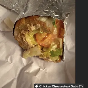 Chicken cheesesteak sub