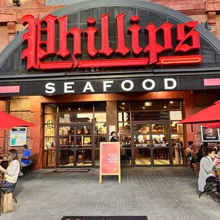 the front of the restaurant