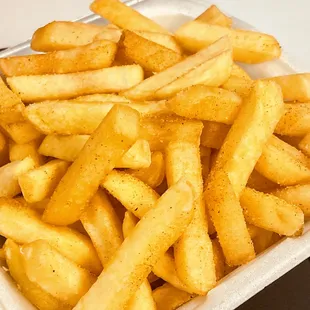 a tray of french fries