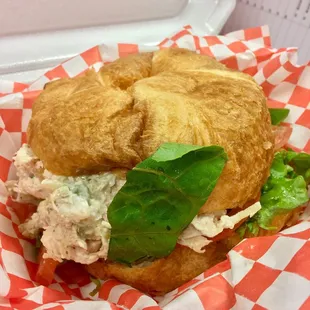This JUMBO smoked chicken salad croissant is worth the price. $9  11/2018