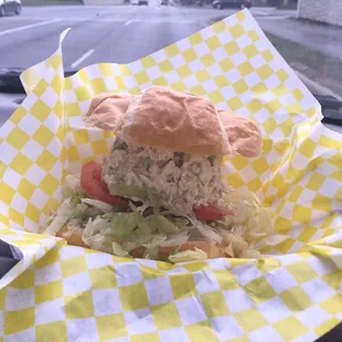 Smoked Chicken Salad Sandwich!!