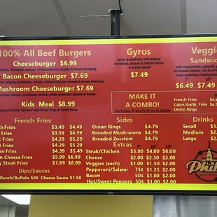 Menu as of 06/2024