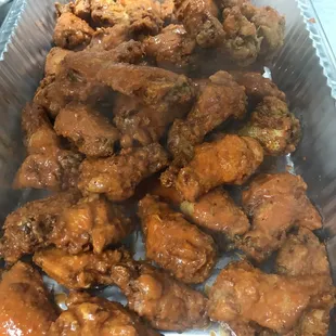 Fresh wings never frozen never precooked