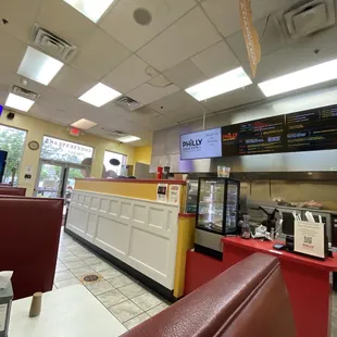 the interior of the restaurant