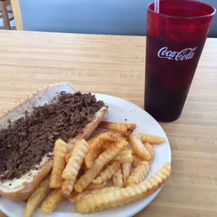 Philly Cheese Steak w/ Fries. Yummy in My Tummy.