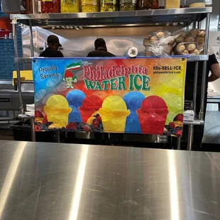 They have water ice for sale