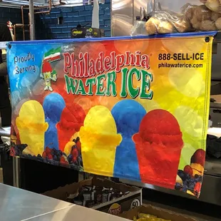 Sign for ices