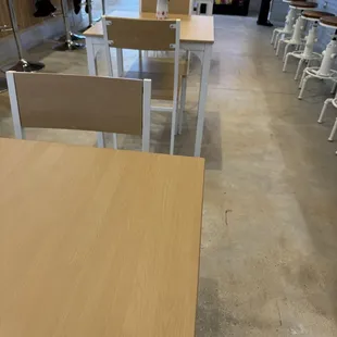 tables and chairs