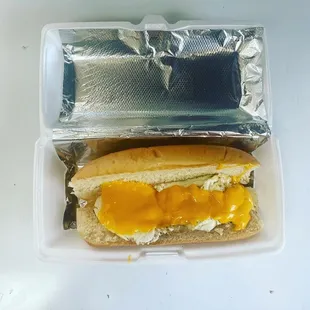Philly egg and cheese