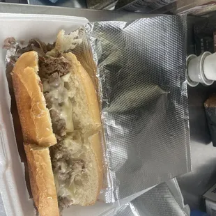 The Americana Cheese Steak
Steak and American cheese