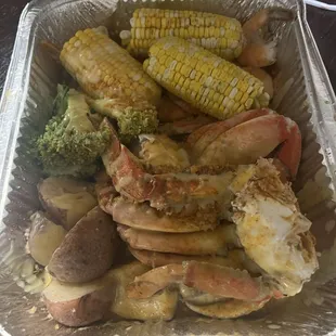 Broccoli corn and potatoes