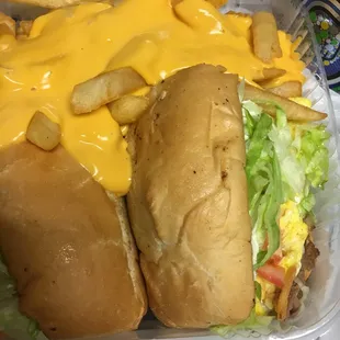 Please try this extremely tasty steak egg and cheese fries not to mention Ladies the very attractive men preparing the deliciously made subs