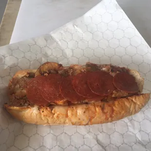 Pepperoni Pizza Cheesesteak