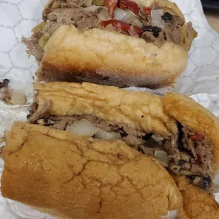 Mushroom Philly w/ Sweet &amp; Hot 's.......It was good!