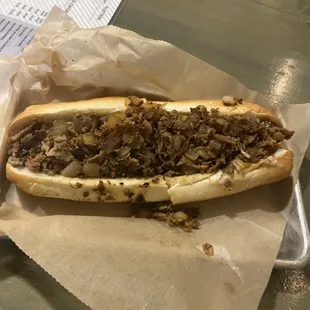 Philly cheeses with onions real deal.