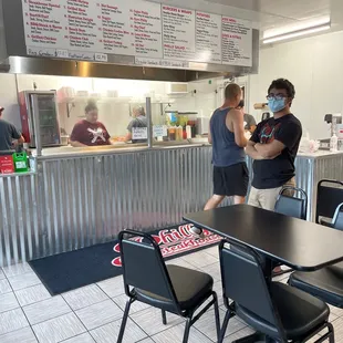 customers in the kitchen