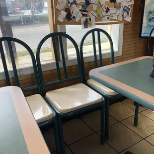 Limited seating area