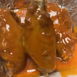chicken wings and fried chicken, food