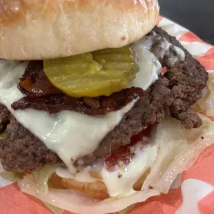 The bacon must of been beef bacon; so good!