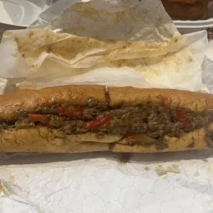 Traditional ribeye cheesesteak