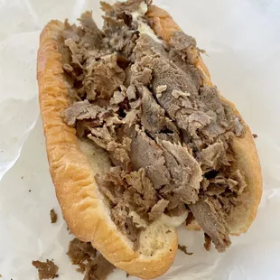 7" Philly Cheesesteak - $8.50 - packed with meat and cheese on a fresh hoagie - CLASSIC CHEESESTEAK - SO GOOD!!