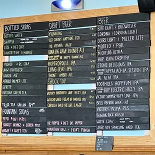 Drink / Beer / Draft &amp; Local Beer board (July 2022) - zoom in for details/prices - beer selection rotates and changes