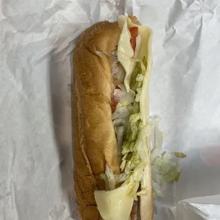 cold turkey and cheese hoagie