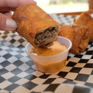 Cheesesteak Egg Rolls