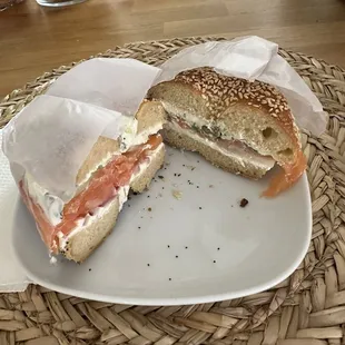 Lox classic and Lox#2 sandwich