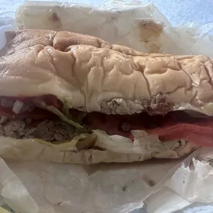 Chicken Philly.. so juicy the bread got soggy