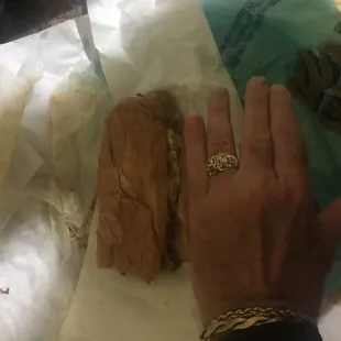 The half I am finishing off after a 5 hour rest from eating the first half