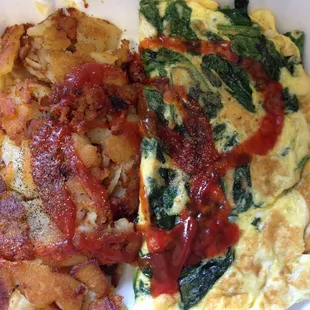 Spinach omelette