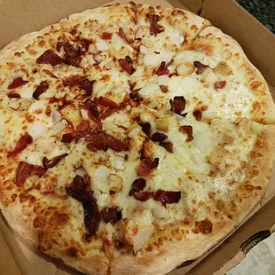 BBQ chicken pizza.