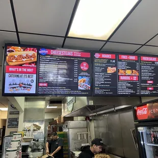Their current menu board.