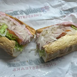 My awesome ham &amp; cheese hoagie!