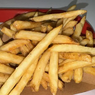 Crispy fries!! Big portions!! They hit the spot!!!