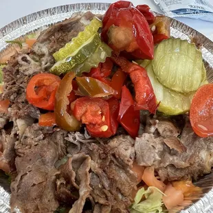 Philly cheesesteak salad.  Really good!!