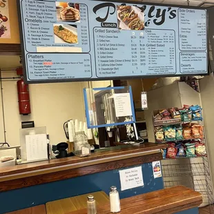 the menu and prices